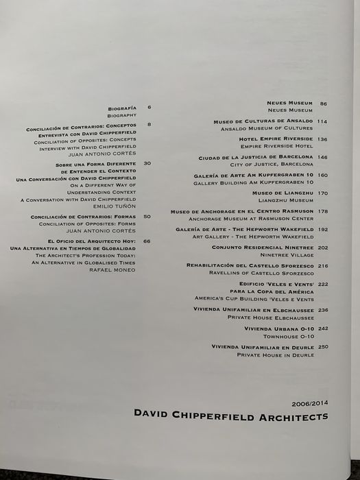 El Croquis David Chipperfield