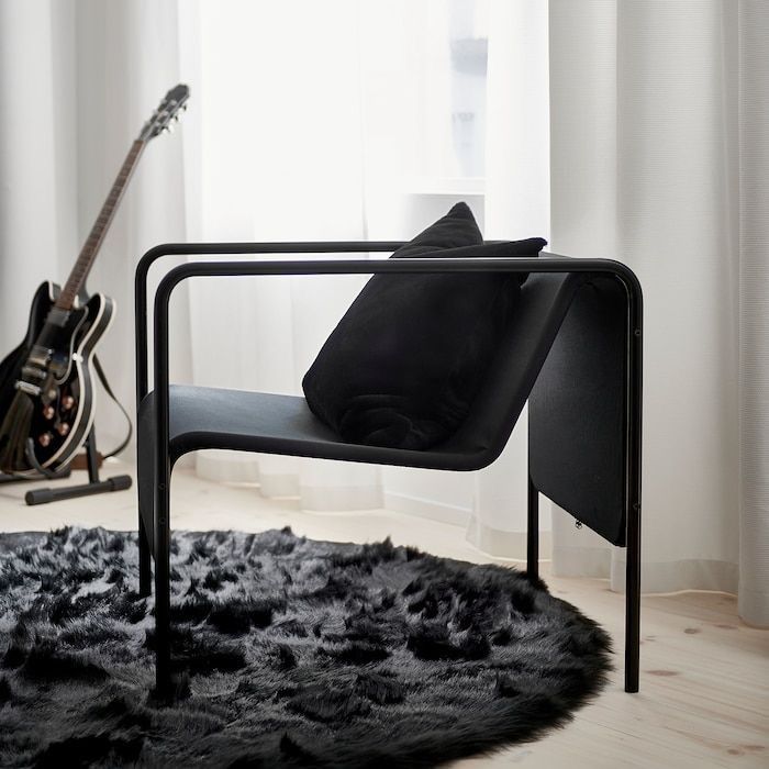Fotel Ikea OBEGRÄNSAD czarny kolekcja limitowana