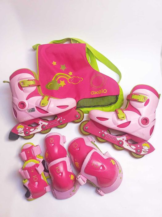 Patins Linha Rosa + Acessórios Oxelo - Decathlon