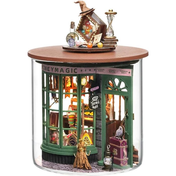 model, puzzle 3d do układania w słoiczku, motyw harry potter,book nook