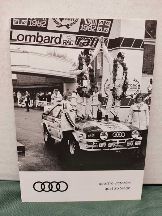 Pocztówka widokówka Audi quattro victories
