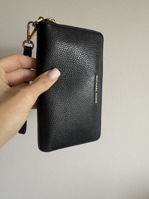 Portfel skórzany Michael Kors damski duży czarny