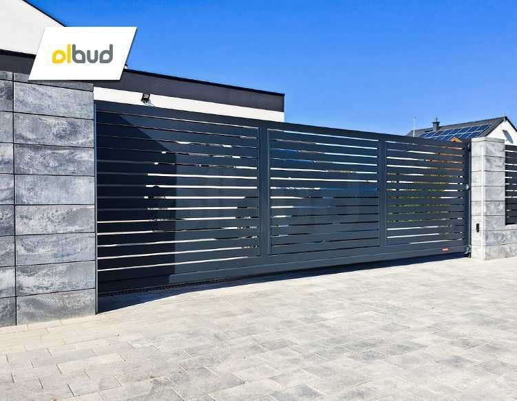 Ogrodzenie nowoczesne KONSPORT P82 poziome- dostawa, montaż Szymbark