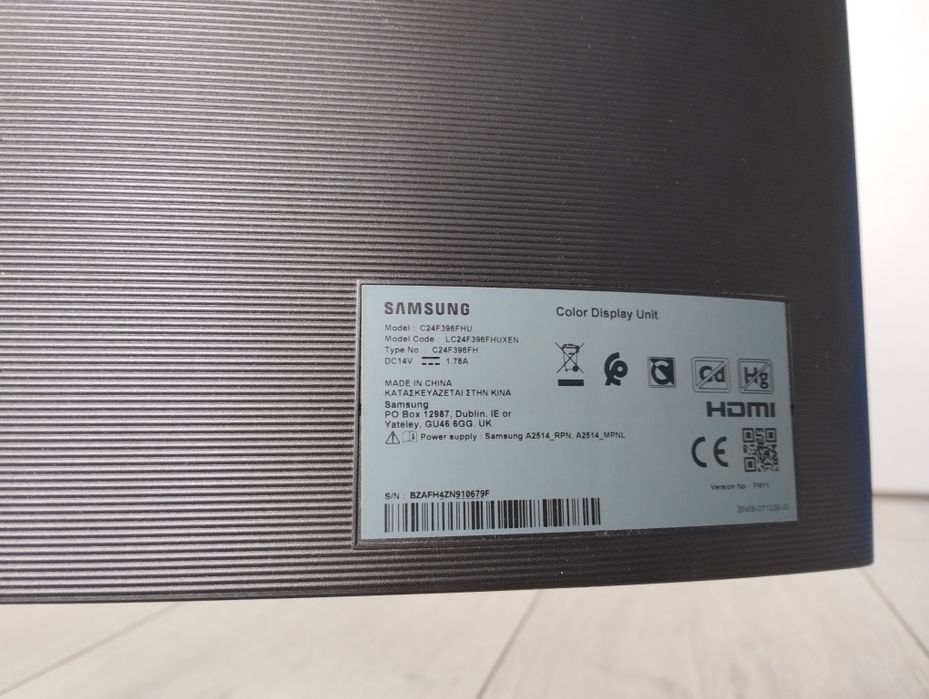 Monitor 60hz Samsung C24F396FHU