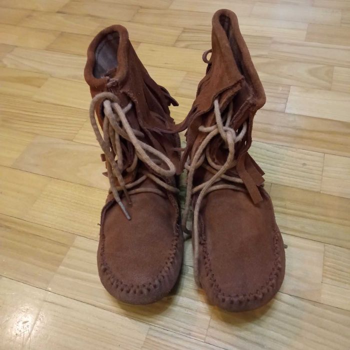 Picnic ботинки черевики мокасини з бахромою замшеві