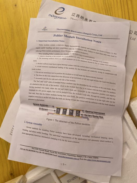 Peltier - Células Termoelectricas