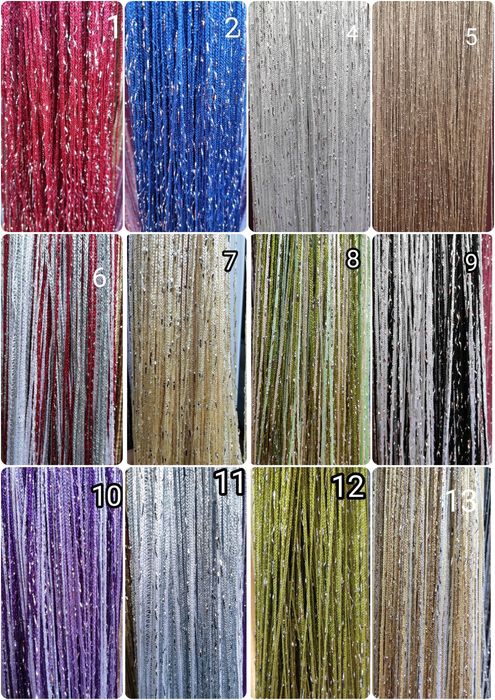 Топ спирали кисея, штори нитки тюль, шторы нити шнурки прямые гардины