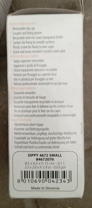 Poidło dla gryzoni ferplast 100 ml