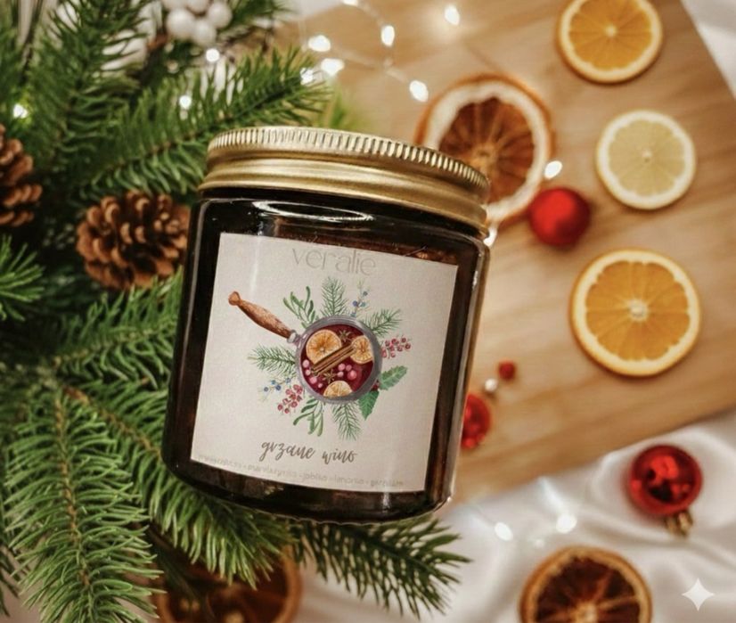 Swieczka sojowa 120 ml (świąteczne zapachy)