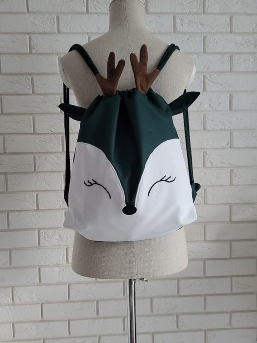 Worko plecak butelkowa zieleń, jelonek