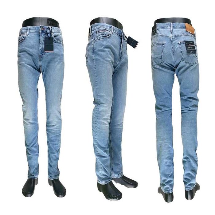 Męskie jeansy Tommy Hilfiger Houston -Slim Tap MW0MW23576 jasneW40/L32