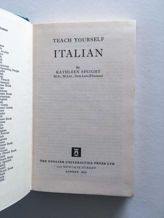 Teach Yourself Italian