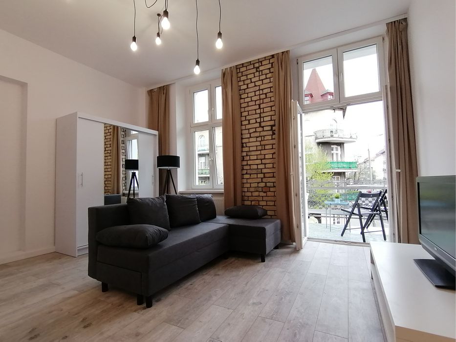 Mega Kawalerka Borowskiego 26 Centrum Loft Balkon Miejskie Ogrzewanie