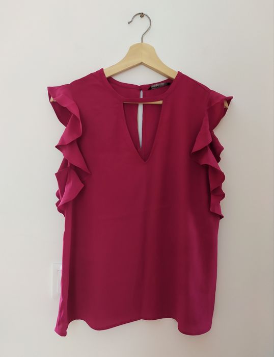 Blusa magenta da Bershka