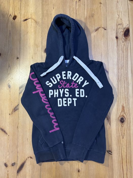 Granatowo-różowa bluza SUPERDRY rozmiar S