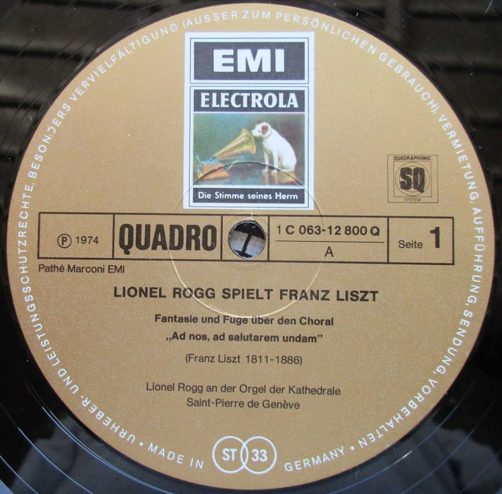 Liszt - - - - - Lionel Rogg - - - - - LP