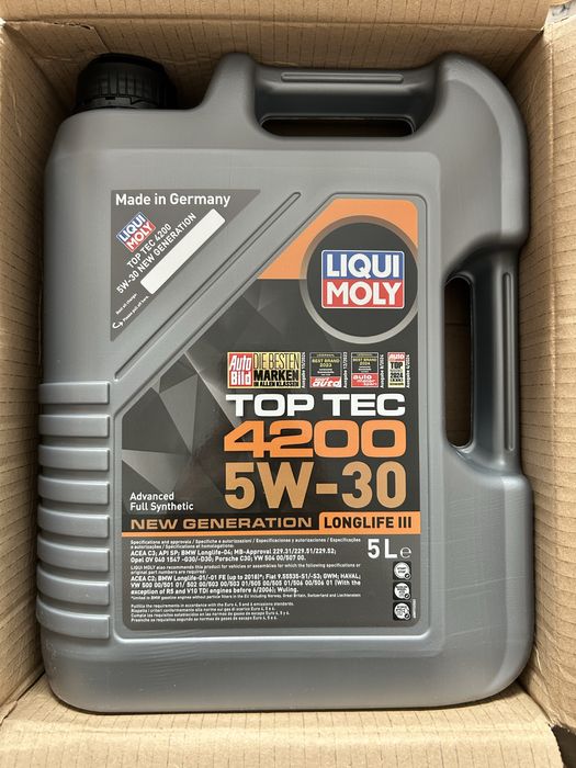 Liqui moly 5 L TOP TEC 4200 Advanced Full Synthetic 5W-30 olej silnikowy