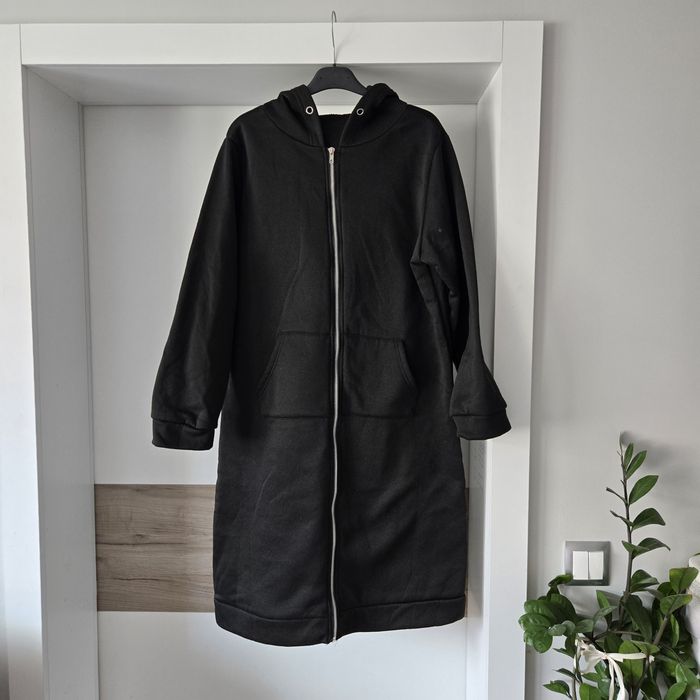 Długa czarna bluza XL long midi
