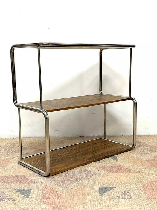 Regał/stolik na winyle, bauhaus, vntg, mid-c