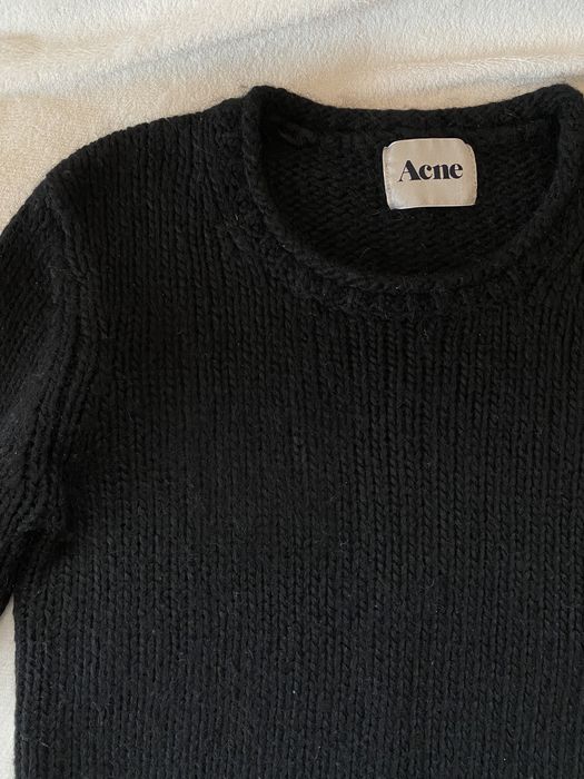 Acne czarny sweter wełna alpaka xs