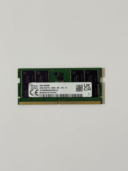 Оперативна памʼять SO-DIMM DDR5 на 32 gb 5600 MHz
