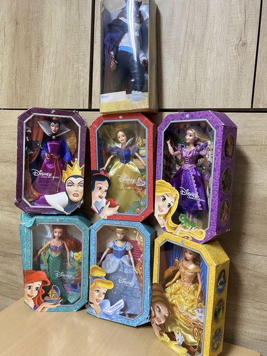 Conjunto de 7 bonecas princesas nas caixas Disney original 2014