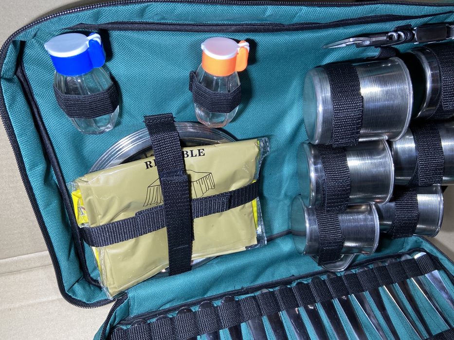 Подарочный набор для Пикника 03 на 6 челеловек в тканевом чехле