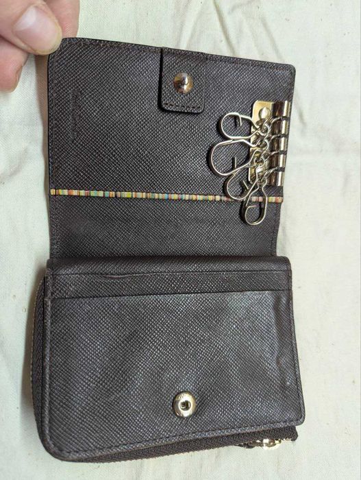 Черный футляр для ключей с монетницей Paul Smith , ключница