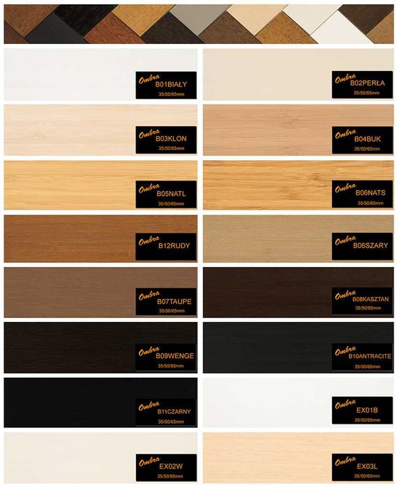 Żaluzje 50mm Bambusowe - Drewniana (na wymiar)