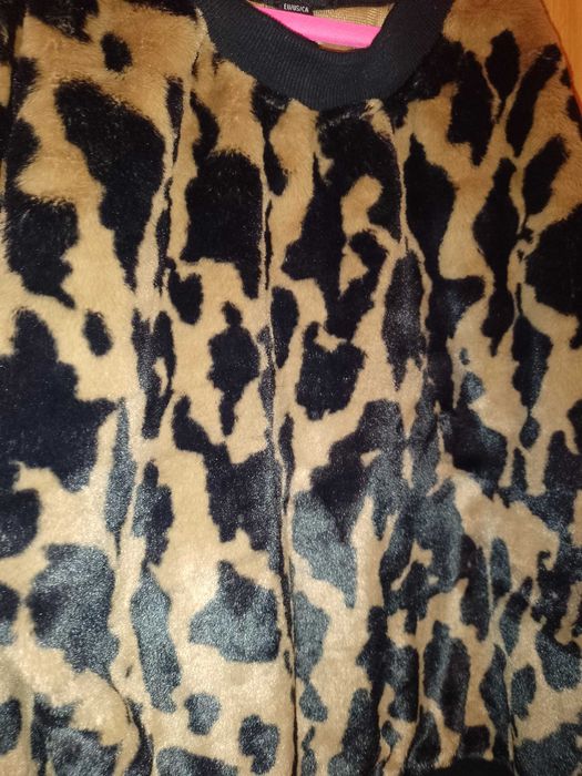 Bluza ciepła pantera futerkowa