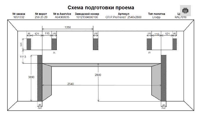 Ворота секційні промислові Алютех протренд ш2520*в28000 підвищений під