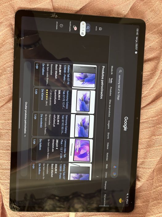 Samsung Galaxy Tab S7 FE 128 GB Preto + S Pen Origina