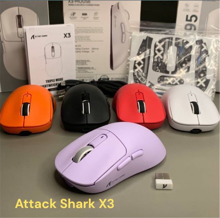 Безпровідна Ігрова мишка Attack Shark X6 X3 X11 R1 Сенсор PAW3395