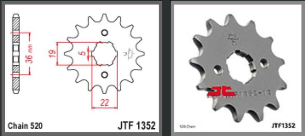Мотозвезда (звезда передняя приводная) JTF 1352-13