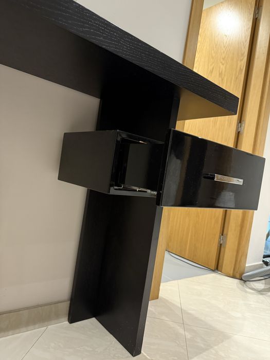 Movel Entrada preto com gaveta