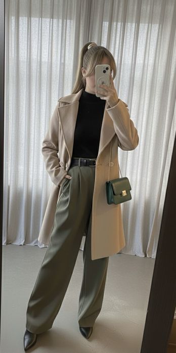 Пальто шерстяне беж