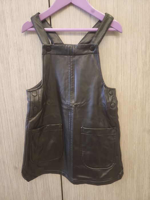 Vestido lefties imitação pele 5-6 anos