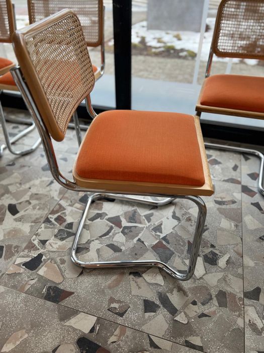 7 Ratanowych krzeseł w stylu Cesca – design Marcela Breuera, Bauhaus, vintage