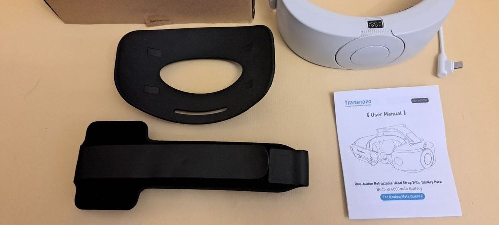 кріплення (Head Strap) бренду Transnovo з акб 6000 mAh для VR Oculus / Meta Quest 2, модель RS1-6000SE