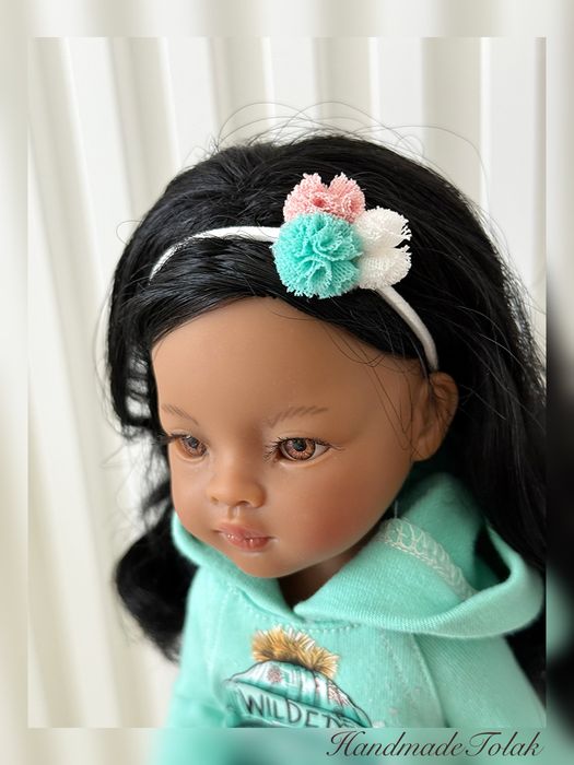 Zestaw 3w1 bluza opaska spodnie dla lalek Paola Reina 32cm amigas Handmade