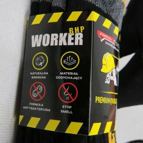 12par Skarpety robocze WORK skarpetki do pracy MOCNE BHP POLSKIE 43-46