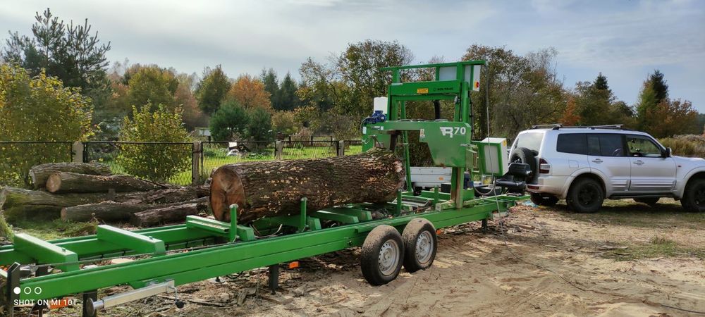 Tartak mobilny , trak tasmowy