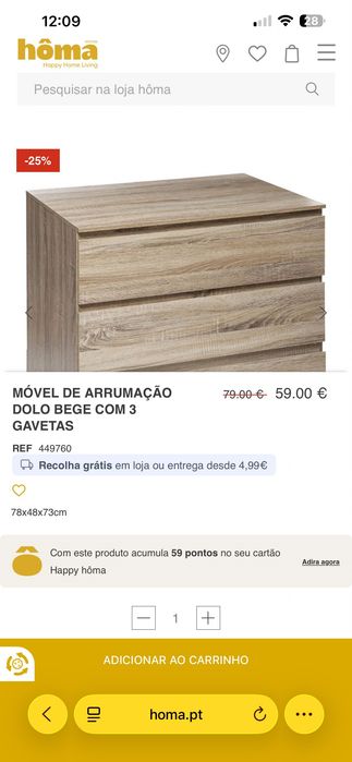Cómoda 3 Gavetas