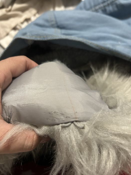 Casaco de ganga com pêlo