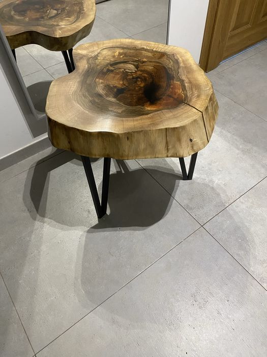 Stolik z dużego plastra 65/59cm