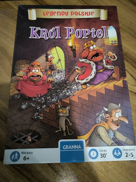 Gra familijna Król Popiel i gratis puzzle mapa Polski, okazja!