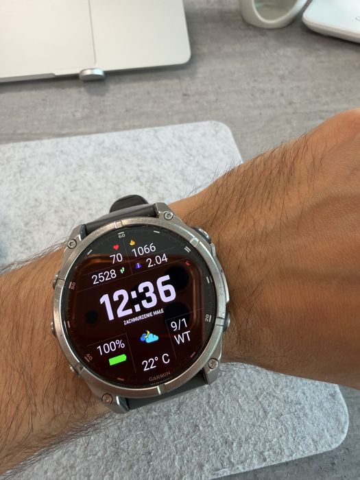 Garmin 8 fenix pro, stan bardzo dobry, 47mm