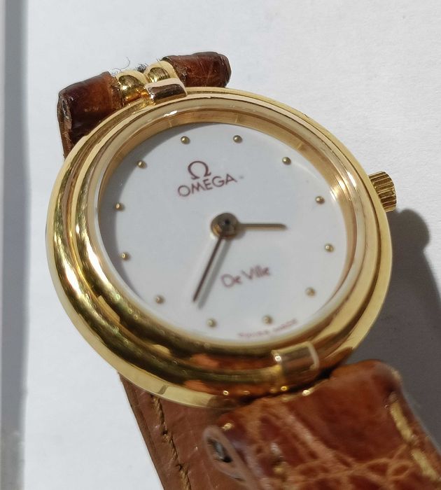 relogio Omega De Ville, senhora, ouro