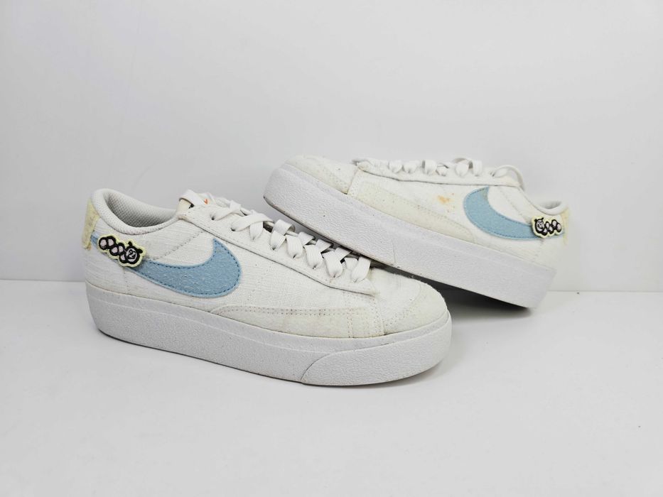 NIKE BLAZER LOWPLATFORM SE NN Trampki damskie białe rozm. 37,5
