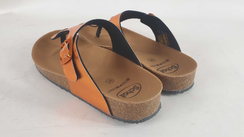 Scholl greeny scholl skórzane japonki klapki 37